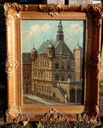 ~1940 Deventer Waag, gesign. v. Dijk olieverf op paneel, Antiek en Kunst, Kunst | Schilderijen | Klassiek, Ophalen of Verzenden