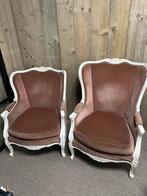 Vintage fauteuils oud roze 2x, Ophalen of Verzenden, Gebruikt, Minder dan 75 cm, 50 tot 75 cm