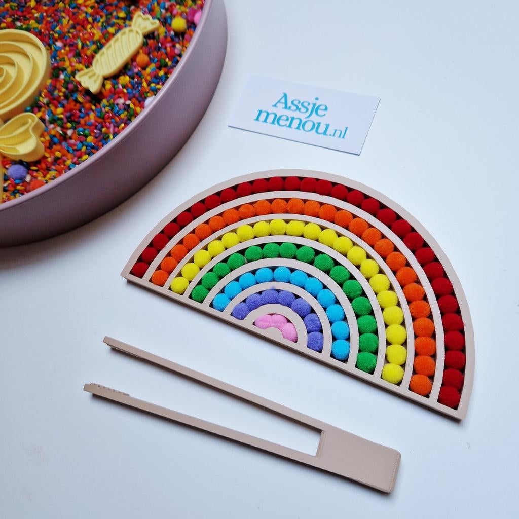Regenboog vorm met Pincet - sorteren, Ophalen of Verzenden, Nieuw, Ontdekken