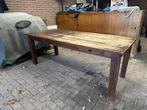 Hard houten tafel 210 x 90 cm, Huis en Inrichting, 200 cm of meer, 50 tot 100 cm, Teakhout, Gebruikt