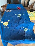 Eenpersoons dekbedhoes. Donkerblauw met zachte monstertjes, Ophalen, Gebruikt, Meisje, Dekbedovertrek