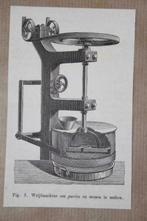 2 antieke prenten - Machines voor verwerking voedsel 1885 !!, Gebruikt, Ophalen of Verzenden, Voor 1940