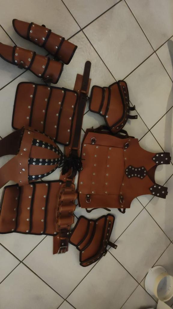 lederen handgemaakte harnas, Hobby en Vrije tijd, Kostuums, Theaterbenodigdheden en LARP, Zo goed als nieuw, Overige typen, Ophalen