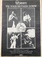 Paginagrote A3 advertentie QUEEN Day Races / Tie Mother rele, Cd's en Dvd's, Vinyl | Rock, Ophalen of Verzenden