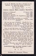 Raijmakers Antonius 1856 Helmond 1918 Berkel  priester, Verzamelen, Bidprentjes en Rouwkaarten, Ophalen of Verzenden, Bidprentje