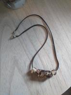 ketting met epoxy hanger, Verstelbaar, Bruin, Ophalen of Verzenden, Zo goed als nieuw