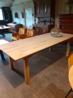 Massief eiken eettafel met houten poten 220x100.NIEUW, Ophalen, Gebruikt, 100 tot 150 cm, Eikenhout