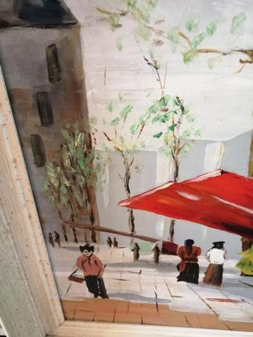 Groot ZELDZAAM MOOI SCHILDERIJ "LA MADELEINE PARIJS" 68 X 58 beschikbaar voor biedingen