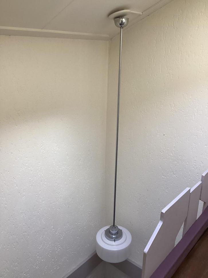 Gispen Hanglamp Nikkel/Messing - E27 - 73cm, Huis en Inrichting, Lampen | Hanglampen, Nieuw, 50 tot 75 cm, Metaal, Ophalen of Verzenden
