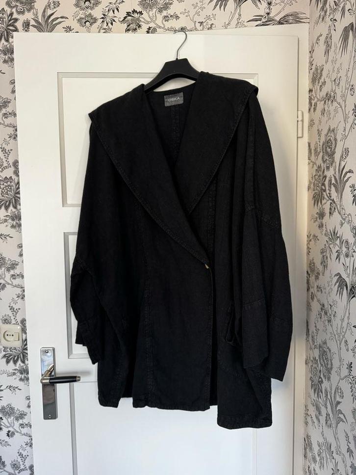 Oska linnen jas, zware kwaliteit, Kleding | Dames, Jasjes, Kostuums en Pakken, Zo goed als nieuw, Jasje, Maat 46/48 (XL) of groter