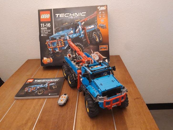 Technic Lego 42070 6x6 All Terrain Tow Truck, Kinderen en Baby's, Speelgoed | Duplo en Lego, Zo goed als nieuw, Lego, Complete set