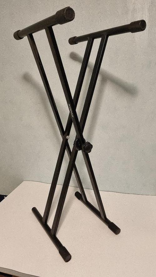 Verstelbaar keyboard standaard, met dubbel statief, ZGAN, Muziek en Instrumenten, Keyboards, Zo goed als nieuw, 61 toetsen, Overige merken