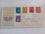 1e dag envelop E34 Zomerzegels 1958, Ophalen of Verzenden, Beschreven, Nederland