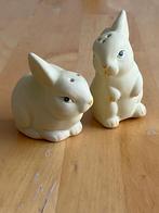 Pasen Vintage peper en zout stel twee witte konijnen, Ophalen of Verzenden, Zo goed als nieuw