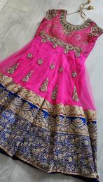Anarkali Salwaar Kameez - Maat 40 (L) - Roze/Blauw, Kleding | Dames, Verzenden, Maat 42/44 (L), Roze, Gedragen