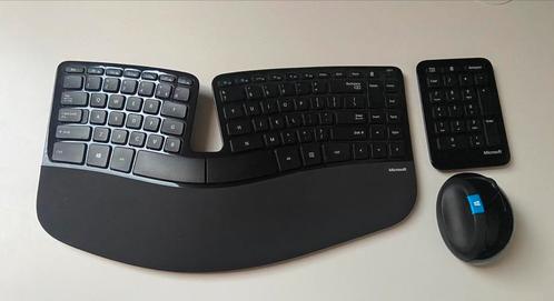 Microsoft Sculpt Ergonomic Desktop, Computers en Software, Toetsenborden, Zo goed als nieuw, Ergonomisch, Ophalen of Verzenden