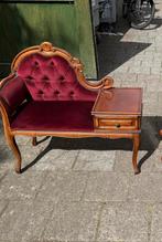 Antiek bankje met lade kastje, Antiek en Kunst, Antiek | Meubels | Stoelen en Banken, Ophalen of Verzenden