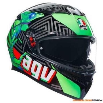 AGV K3 E2206 MPLK KAMALEON Integraalhelm, Zwart-Rood-Groen beschikbaar voor biedingen