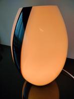 Italië Glas Lamp Tafellamp Wit Zwart Opalino Vetro 1990, Ophalen of Verzenden