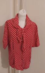 Prachtige rode blouse Michel Valerie Kreymborg maat L, Michel Valerie, Ophalen of Verzenden, Zo goed als nieuw, Lange mouw