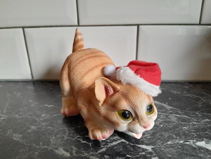 Kerst katje liggend rood, Diversen, Kerst, Gebruikt, Ophalen of Verzenden