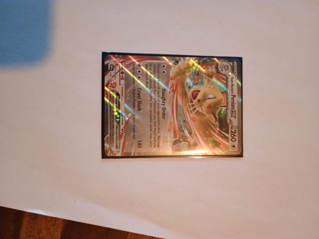 Team Rocket's Persian EX - Zeldzame Pokémonkaart, Ophalen of Verzenden, Nieuw, Losse kaart, Foil