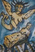 Lucebert - "Barca' - grote ingelijste litho uit 1979, Antiek en Kunst, Kunst | Litho's en Zeefdrukken, Ophalen
