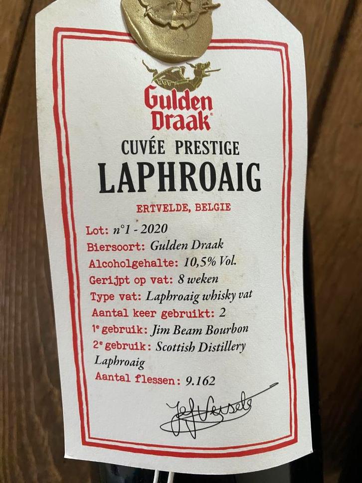 Gulden Draak - Cuvee Prestige Laphroaig 2022, Verzamelen, Biermerken, Nieuw, Flesje(s), Overige merken, Ophalen of Verzenden