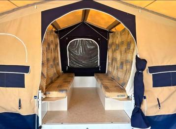 Vouwwagen Cabanon Saturn i.z.g.s. met voortent en luifel beschikbaar voor biedingen
