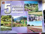 King 5 Puzzels 1000 stukjes - Bloemen, Ophalen, 500 t/m 1500 stukjes, Zo goed als nieuw, Legpuzzel