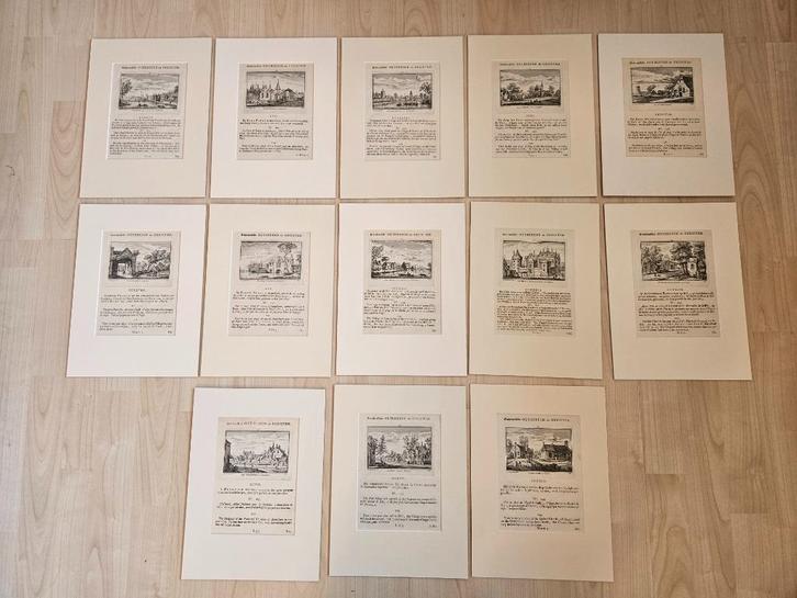 13 prenten van Nederlandfsche OUTHEEDEN en GEZIGTEN, Verzamelen, Foto's en Prenten, Overige onderwerpen, Voor 1940, Ophalen of Verzenden