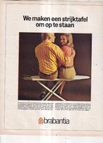 Retro reclame 1970 Brabantia strijkplank om op te zitten, Verzamelen, Retro, Ophalen of Verzenden