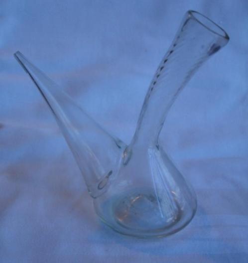 ﻿ANTIEK GLAS WIJN DRINKER PORRON MOND GEBLAZEN - ooq, Antiek en Kunst, Antiek | Glas en Kristal, Verzenden
