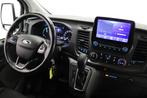 Ford Transit Custom 340 1.0 125PK EcoBoost Hybride Benzine A, Auto's, Bestelauto's, Automaat, Stof, Gebruikt, 2102 kg