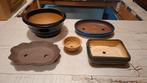 Lotje bonsai potten schalen, Rond, Ophalen of Verzenden, Zo goed als nieuw, Aardewerk