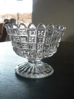Suikerpot suikerschaaltje antiek 8.5 cm hoog glas kristal, Antiek en Kunst, Ophalen of Verzenden