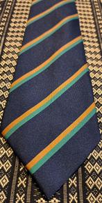 Stropdas blauw-groen-geel gestreept, Ophalen of Verzenden, Nieuw, Blauw