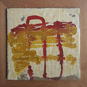 2 KLEINERE ABSTRACTE COMPOSITIES>MET PRIMA LIJSTEN>PENDANT beschikbaar voor biedingen