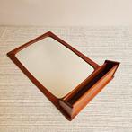 Vintage Deens design Teak Spiegel met vak / kammenbak, Minder dan 50 cm, Ophalen of Verzenden, Zo goed als nieuw, X