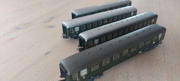 4 Märklin DB d-trein rijtuigen artnr 2x4024,4026 en 4023 beschikbaar voor biedingen