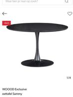 WOOOD Sammy | Zwarte ronde eettafel 120 cm Wehkamp, Huis en Inrichting, Tafels | Eettafels, Ophalen, 100 tot 150 cm, Rond, Zo goed als nieuw