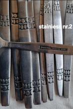 Vintage bestek Stainless Patricia dubbele relief bewerking, Huis en Inrichting, Keuken | Bestek, Ophalen of Verzenden, Rvs of Chroom