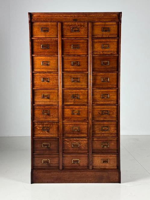 Apothekerskast ladekast eiken antiek, Huis en Inrichting, Kasten | Ladekasten, Gebruikt, Minder dan 100 cm, 25 tot 50 cm, Eikenhout