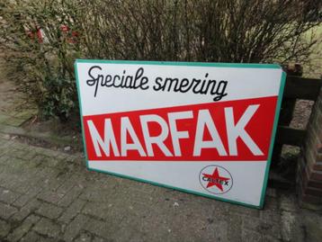 Groot emaille bord Caltex Marfak nederlands beschikbaar voor biedingen