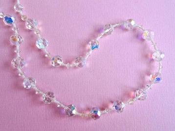 jwg Vintage 50s aurora borealis kristal glas kralen ketting beschikbaar voor biedingen