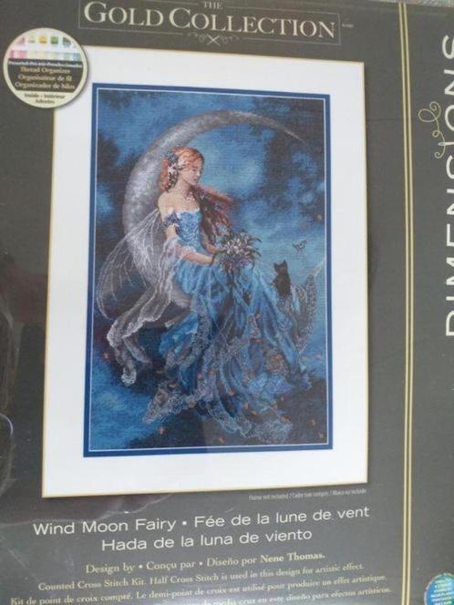 Borduurpakket Wind Moon Fairy van Dimensions Gold, Hobby en Vrije tijd, Borduren en Borduurmachines, Nieuw, Borduurpakket, Ophalen of Verzenden