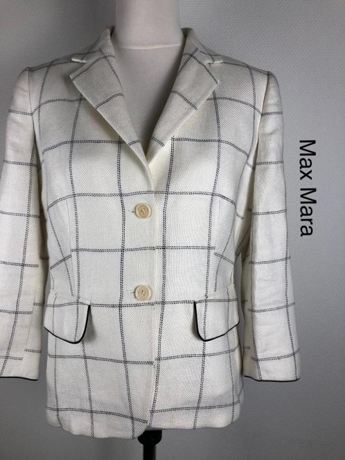 Max Mara Blazer 100% linnen (mt: 40) 18,4/7976, Kleding | Dames, Jasjes, Kostuums en Pakken, Zo goed als nieuw, Maat 38/40 (M)