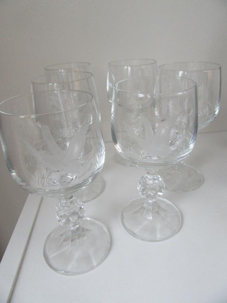 kristallen wijnglazen, Antiek en Kunst, Antiek | Glas en Kristal, Ophalen