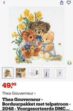 BORDUURPAKKET THEA GOUVERNEUR BEREN FAMILIE GROOT, Hobby en Vrije tijd, Borduren en Borduurmachines, Verzenden, Nieuw, Handborduren