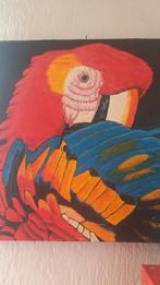 Schilderij papagaai, Ophalen